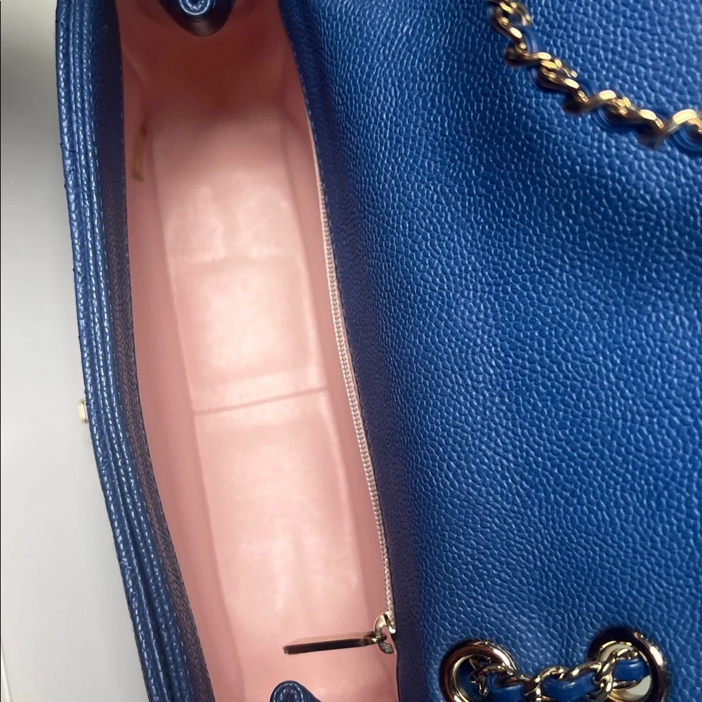 Chanel Data Center Back Pocket Flap Bag Caviar Medium